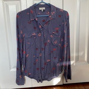Lucky brand floral button down shirt